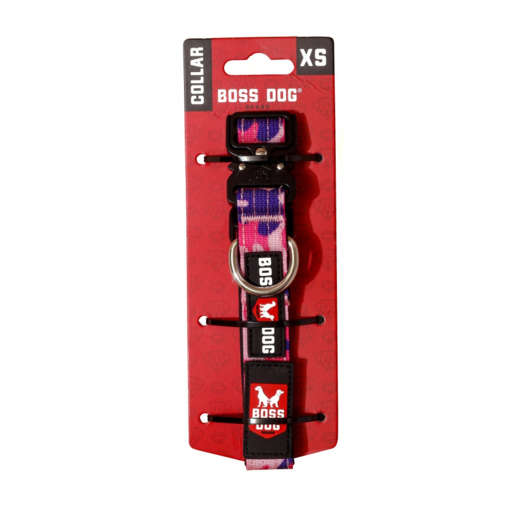 Boss Dog Tactical Adjustable Dog Collar Pink Camo, 1ea/XS, 11-14in.